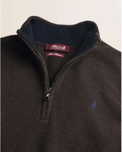 MCS MAGLIONE MEZZA ZIP IN LAMBSWOOL
