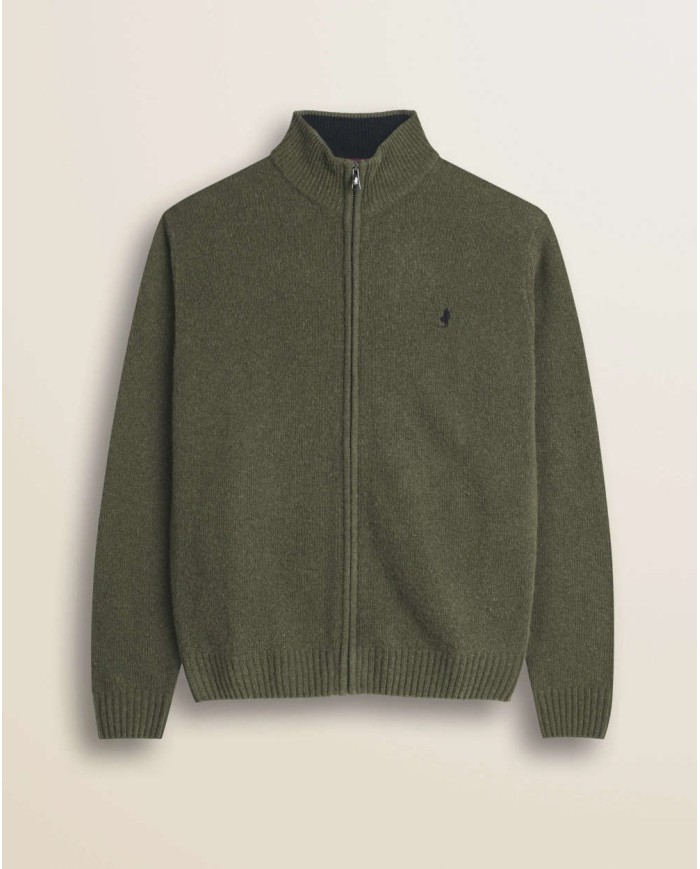 MCS MAGLIONE FULL ZIP IN LAMBSWOOL