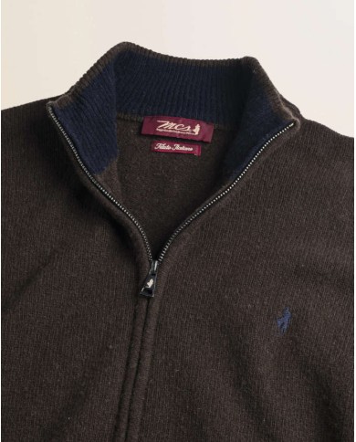MCS MAGLIONE FULL ZIP IN LAMBSWOOL