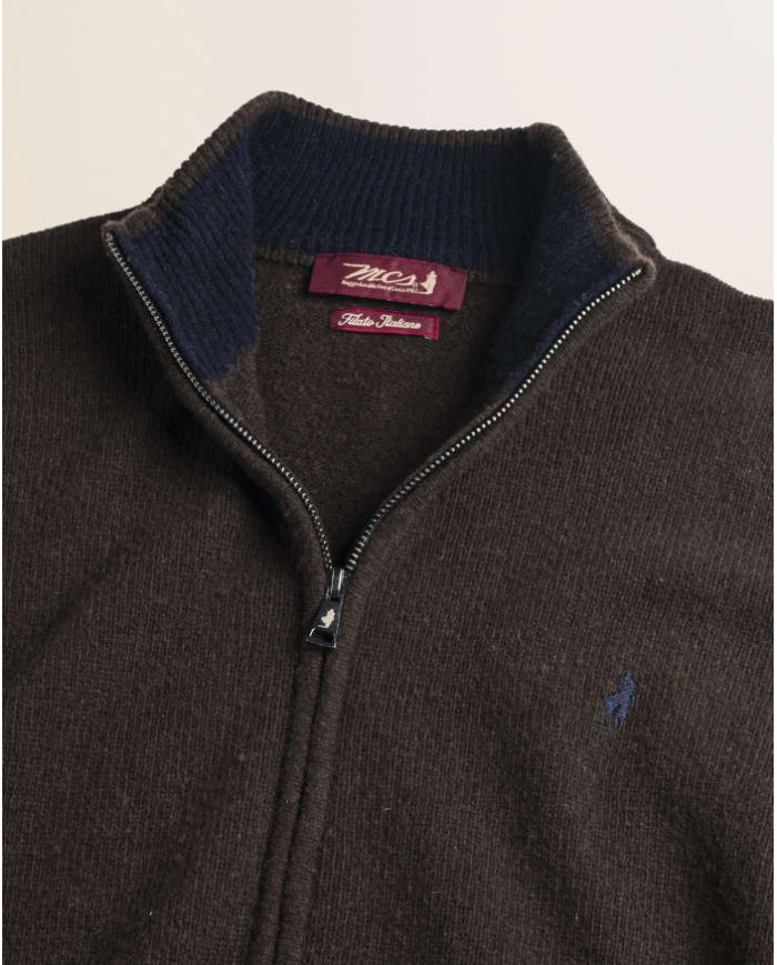 MCS MAGLIONE FULL ZIP IN LAMBSWOOL