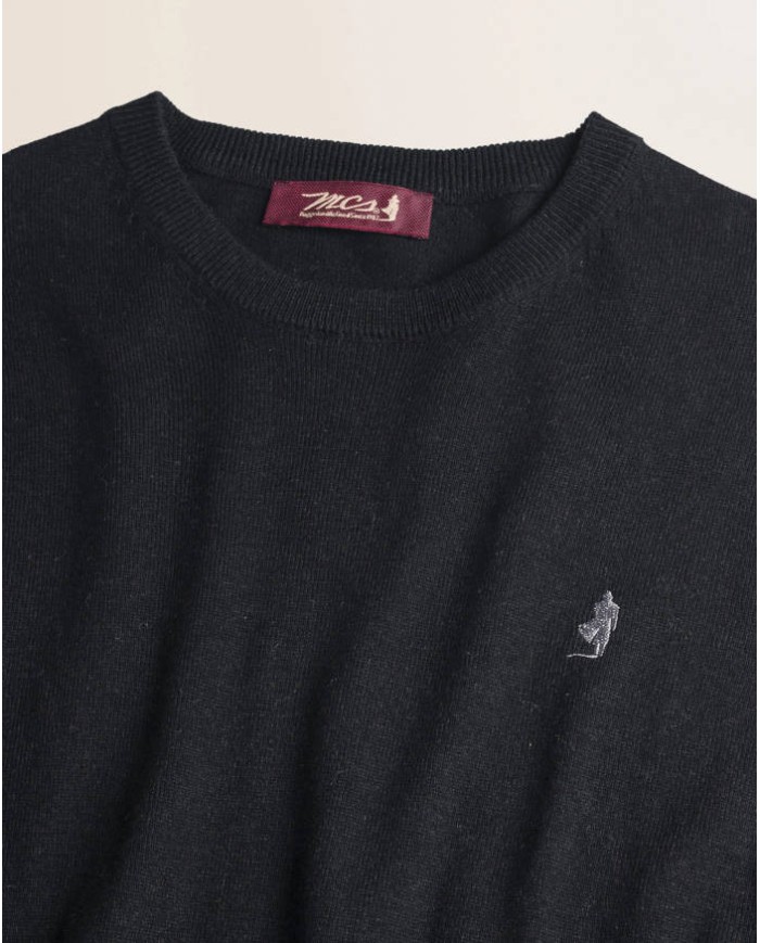 MCS MAGLIA GIROCOLLO IN COTONE E LANA