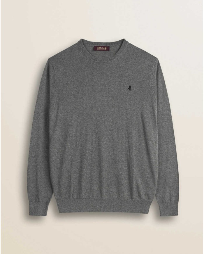 MCS MAGLIA GIROCOLLO IN COTONE E LANA