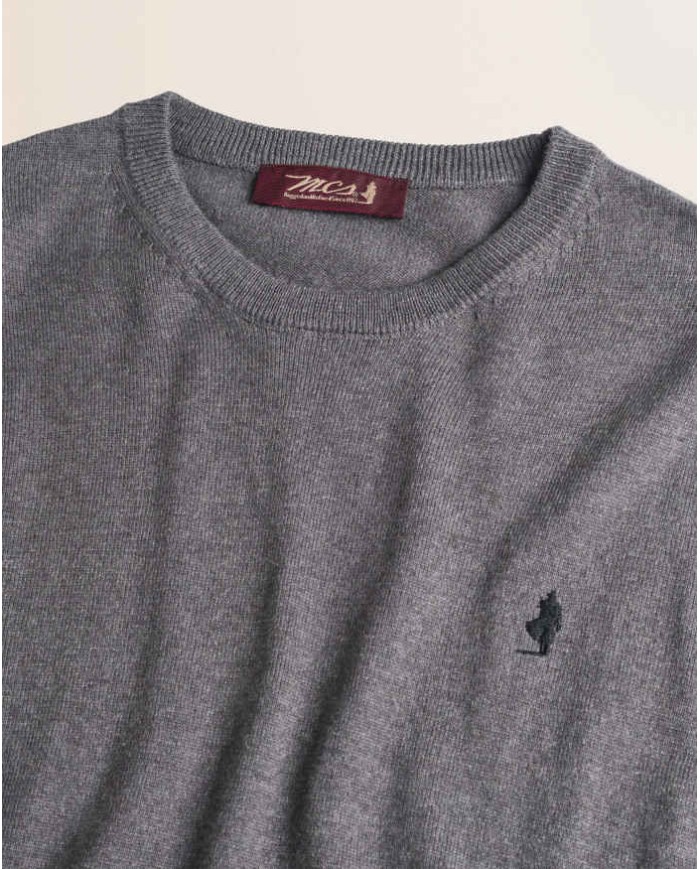 MCS MAGLIA GIROCOLLO IN COTONE E LANA