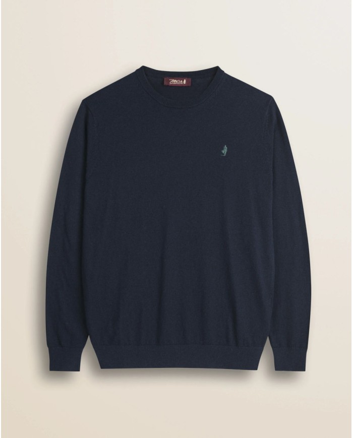 MCS MAGLIA GIROCOLLO IN COTONE E LANA