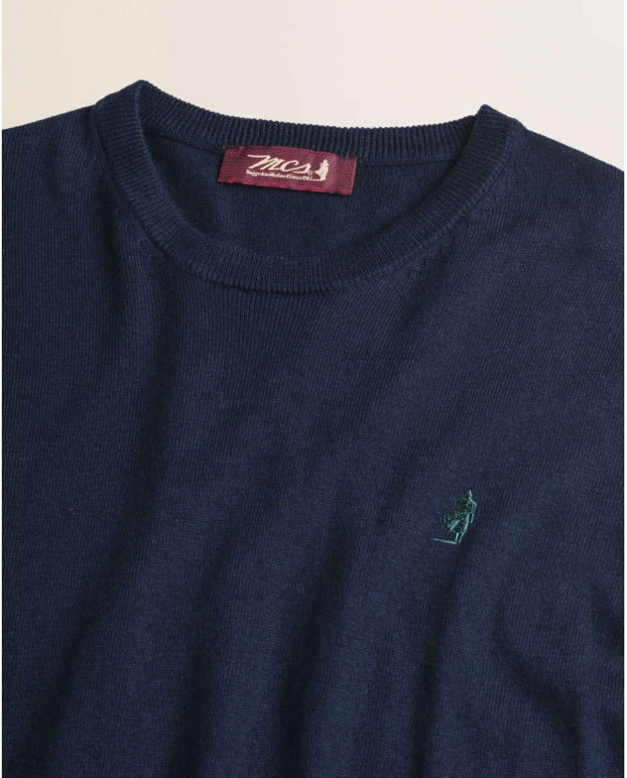 MCS MAGLIA GIROCOLLO IN COTONE E LANA