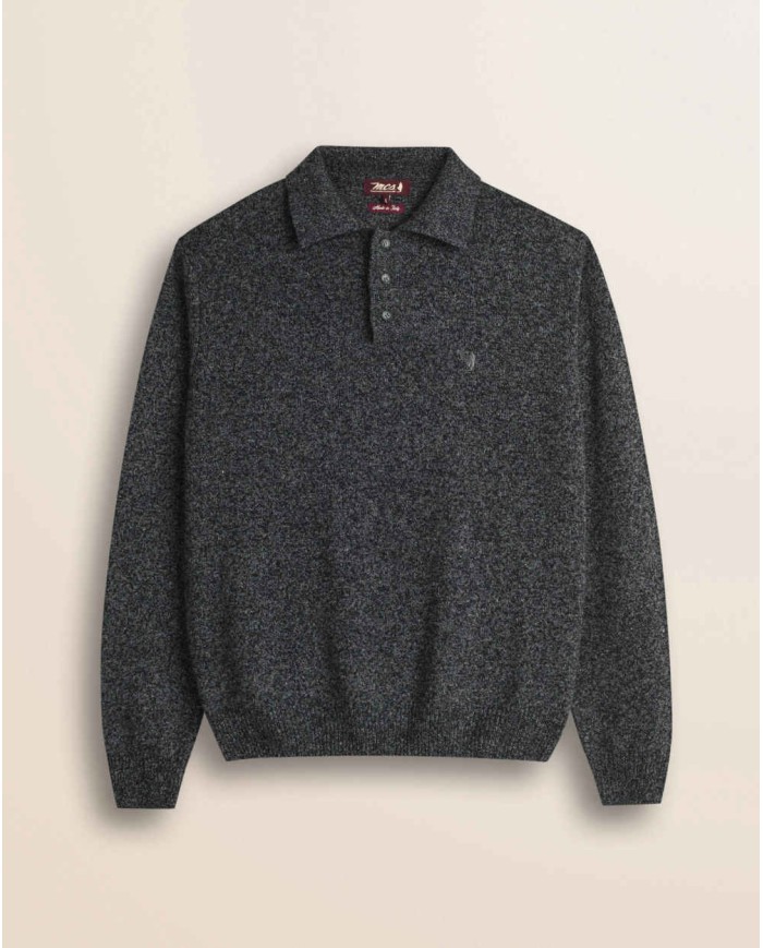 MCS POLO IN MAGLIA LAMBSWOOL MOULINÉ