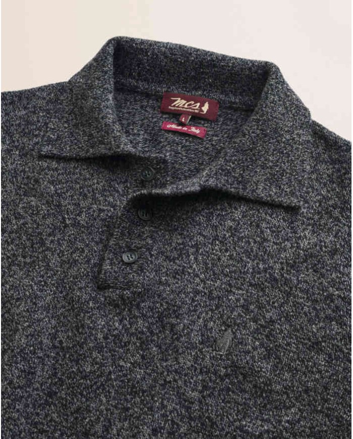 MCS POLO IN MAGLIA LAMBSWOOL MOULINÉ