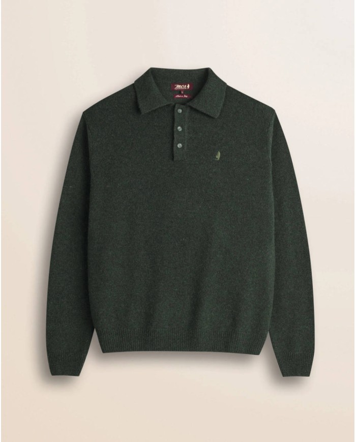 MCS POLO IN MAGLIA LAMBSWOOL MOULINÉ