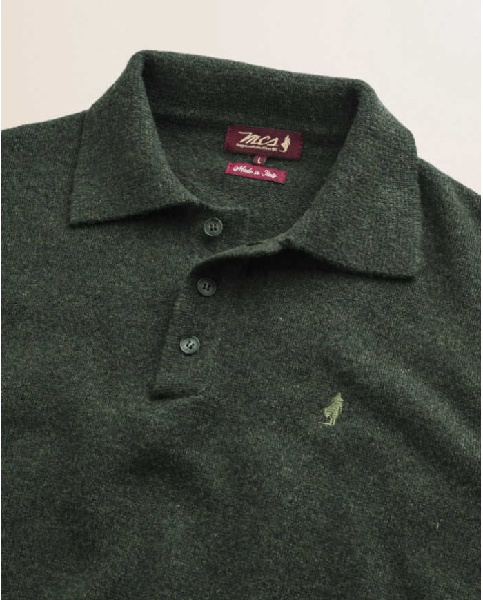 MCS POLO IN MAGLIA LAMBSWOOL MOULINÉ