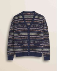 MCS CARDIGAN FAIR ISLE IN MISTO LANA