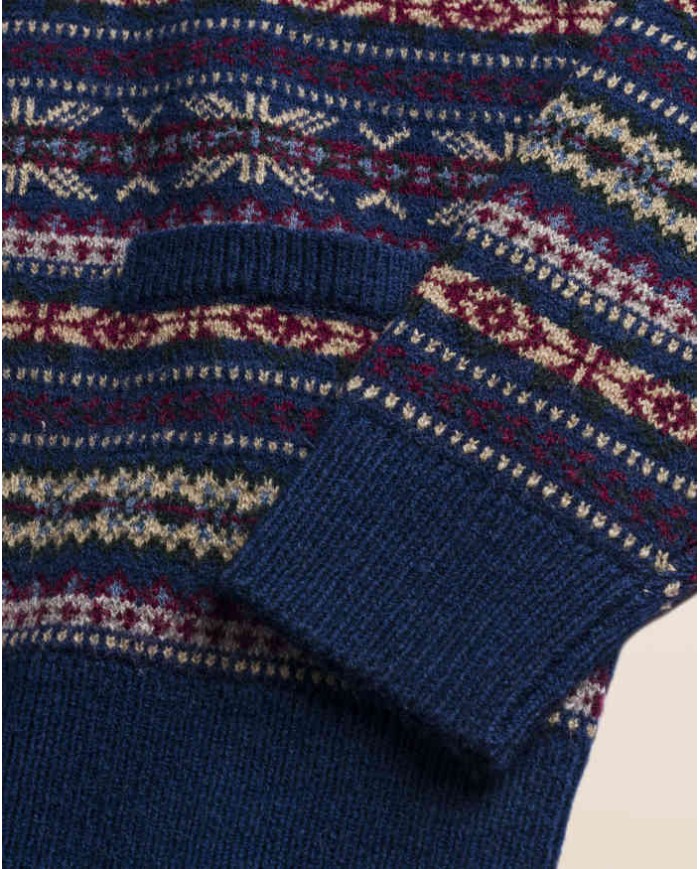 MCS CARDIGAN FAIR ISLE IN MISTO LANA