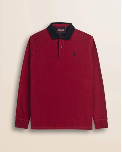 MCS POLO IN JERSEY CON COLLO IN VELLUTO A COSTE