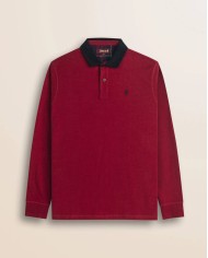 MCS POLO IN JERSEY CON COLLO IN VELLUTO A COSTE