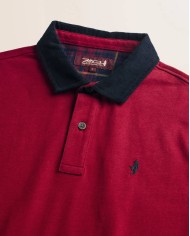 MCS POLO IN JERSEY CON COLLO IN VELLUTO A COSTE