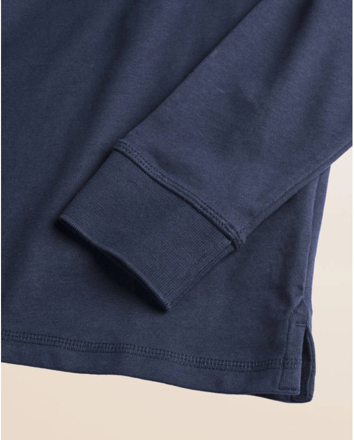 MCS POLO IN JERSEY CON COLLO IN VELLUTO A COSTE