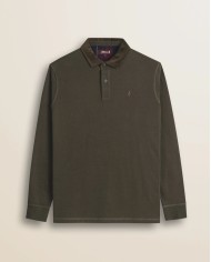 MCS POLO IN JERSEY CON COLLO IN VELLUTO A COSTE