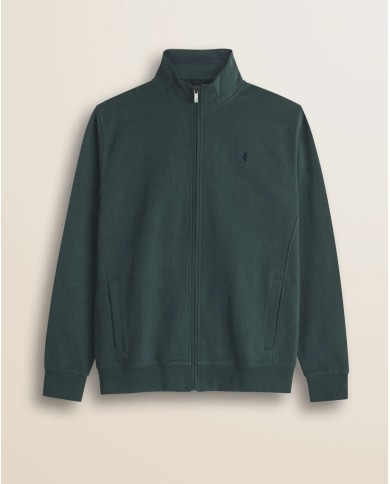 MCS FELPA FULL ZIP IN COTONE SMERIGLIATO