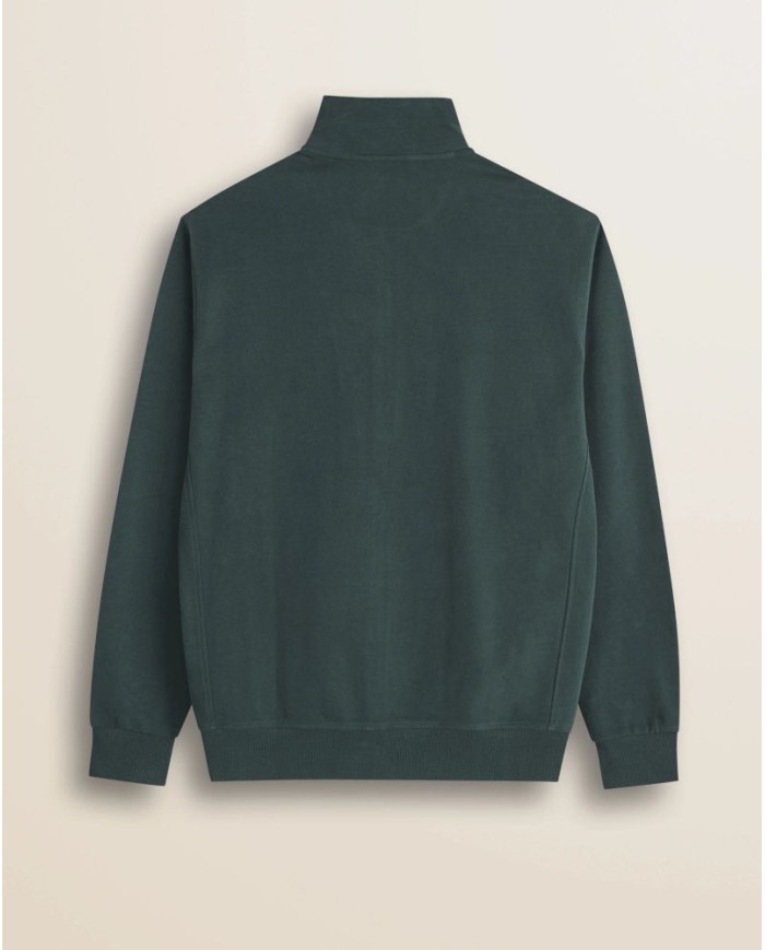 MCS FELPA FULL ZIP IN COTONE SMERIGLIATO