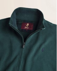MCS FELPA FULL ZIP IN COTONE SMERIGLIATO