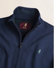 MCS FELPA FULL ZIP IN COTONE SMERIGLIATO