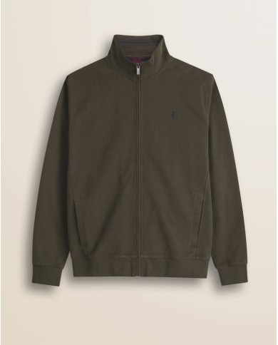 MCS FELPA FULL ZIP IN COTONE SMERIGLIATO
