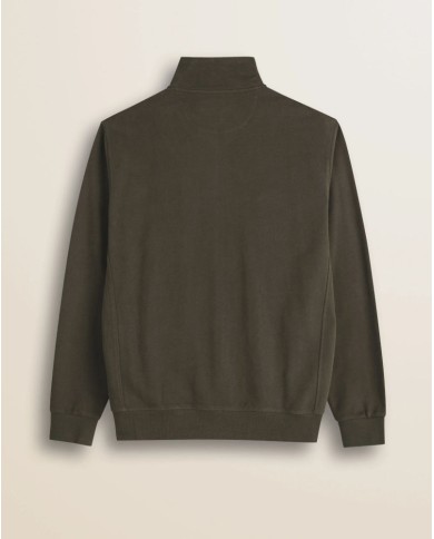 MCS FELPA FULL ZIP IN COTONE SMERIGLIATO