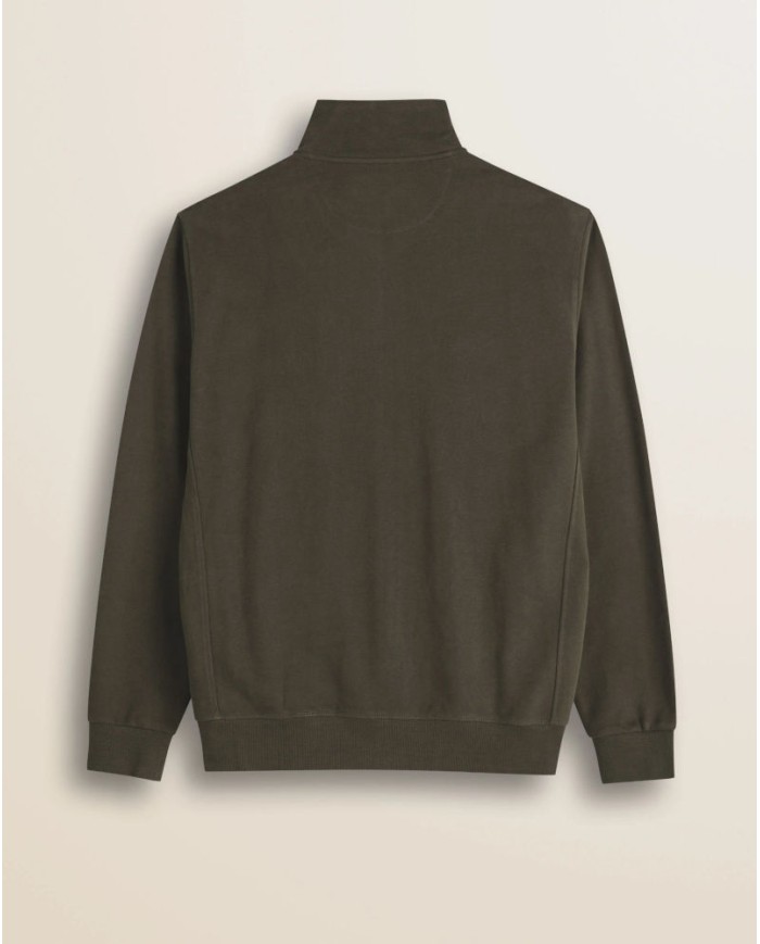 MCS FELPA FULL ZIP IN COTONE SMERIGLIATO