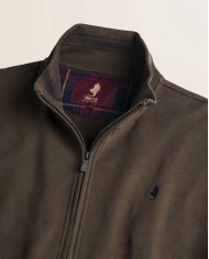 MCS FELPA FULL ZIP IN COTONE SMERIGLIATO