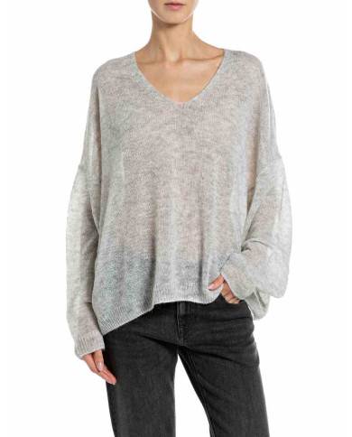 REPLAY MAGLIA CON SCOLLO A V