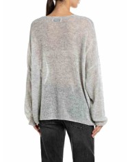 REPLAY MAGLIA CON SCOLLO A V