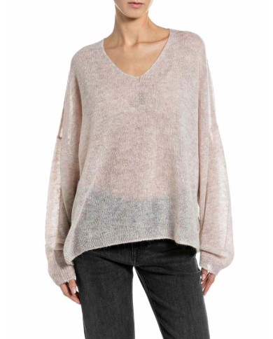 REPLAY MAGLIA CON SCOLLO A V