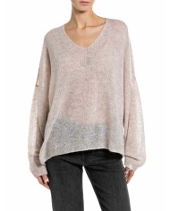 REPLAY MAGLIA CON SCOLLO A V