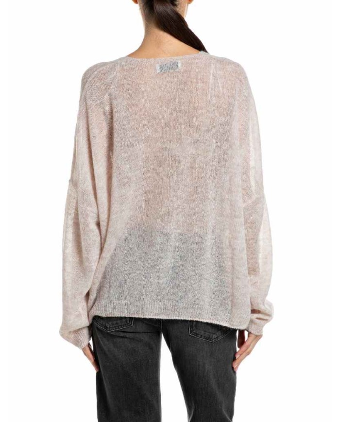 REPLAY MAGLIA CON SCOLLO A V