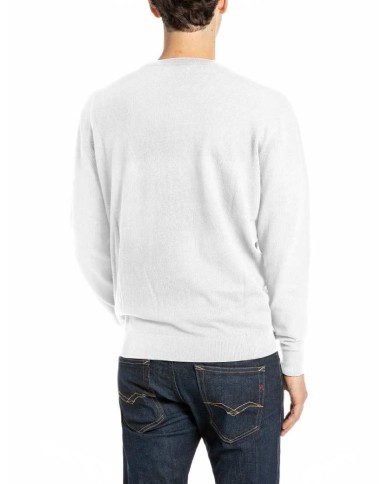 REPLAY MAGLIONE GIROCOLLO IN COTONE E CASHMERE