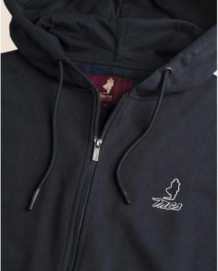 MCS FELPA FULL ZIP CON CAPPUCCIO IN COTONE