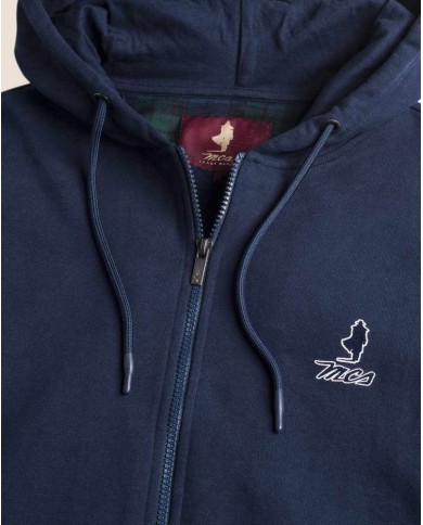 MCS FELPA FULL ZIP CON CAPPUCCIO IN COTONE