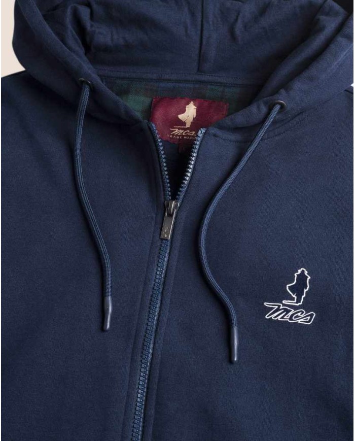 MCS FELPA FULL ZIP CON CAPPUCCIO IN COTONE