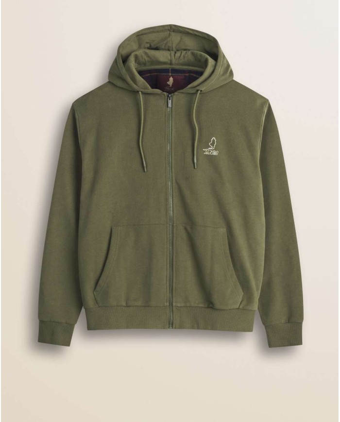 MCS FELPA FULL ZIP CON CAPPUCCIO IN COTONE