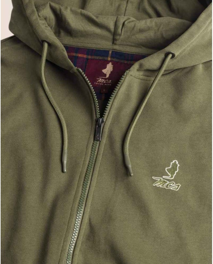 MCS FELPA FULL ZIP CON CAPPUCCIO IN COTONE