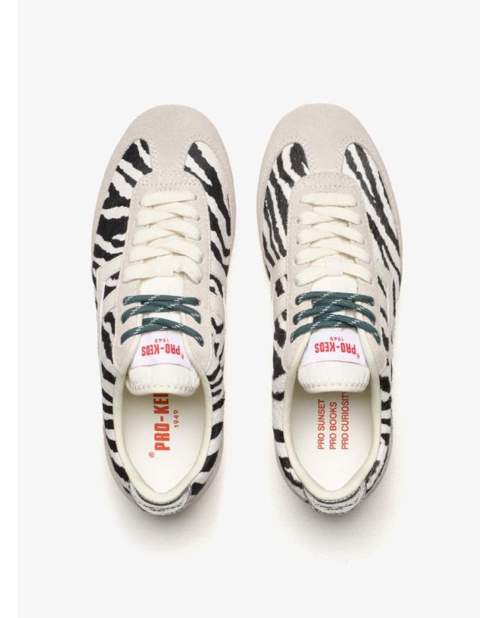 PRO-KEDS SNEAKERS DONNA RACER 77 IN CAVALLINO ZEBRA E AVORIO