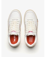 PRO-KEDS SNEAKERS DONNA SKY IN PELLE BIANCA E SABBIA