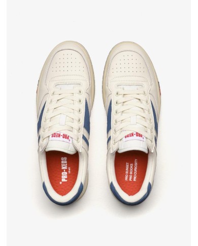 PRO-KEDS SNEAKERS UOMO SKY IN PELLE CREMA E BLU