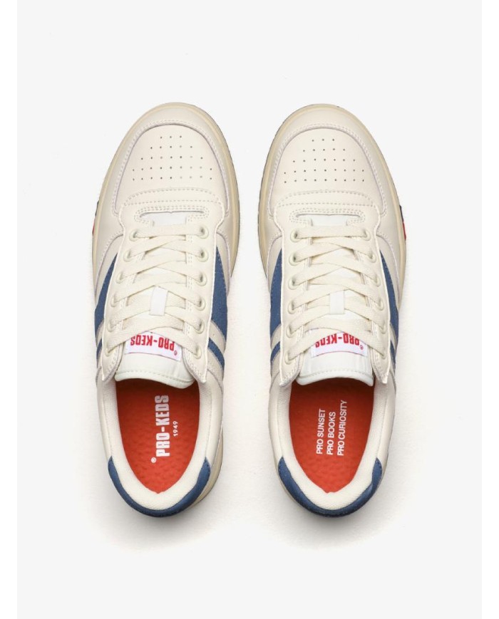 PRO-KEDS SNEAKERS UOMO SKY IN PELLE CREMA E BLU