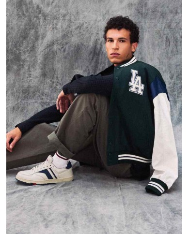 PRO-KEDS SNEAKERS UOMO SKY IN PELLE CREMA E BLU