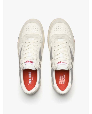 PRO-KEDS SNEAKERS UOMO SKY IN PELLE CREMA E GRIGIA