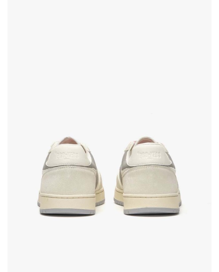 PRO-KEDS SNEAKERS UOMO SKY IN PELLE CREMA E GRIGIA