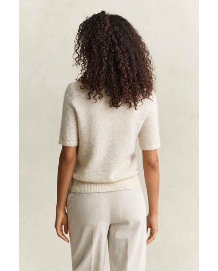 GANT MAGLIA A MANICHE CORTE IN MISTO LANA DALPACA