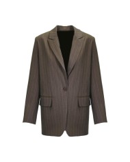 ANONYME GIACCA IN VISCOSA STRIPE OVER