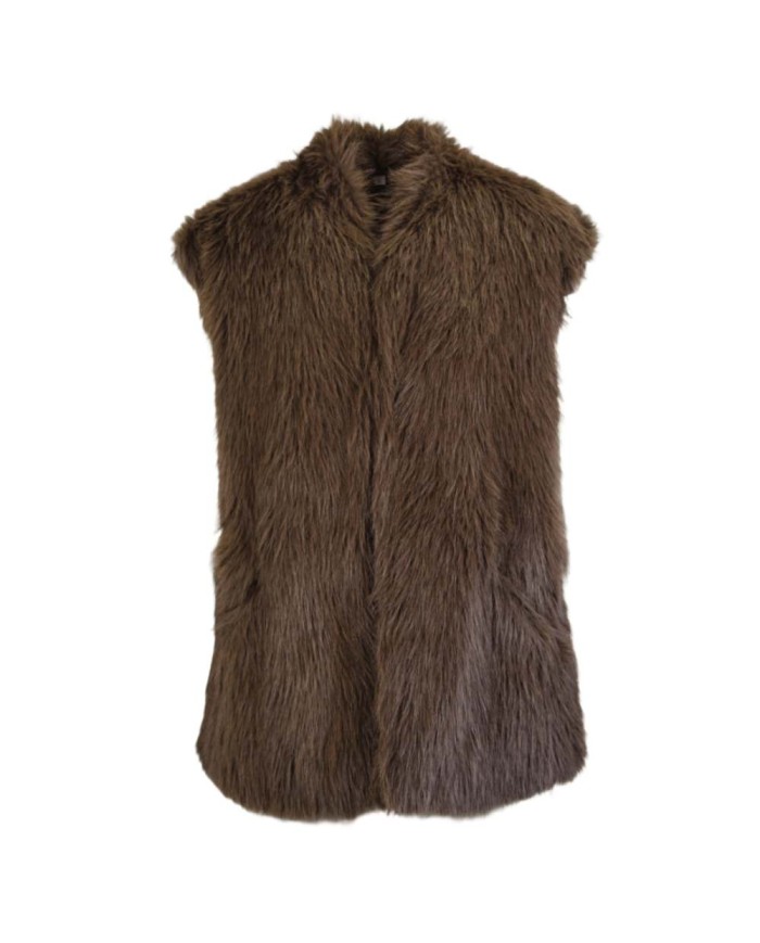 ANONYME GILET IN PELLICCIA WOLF FUR