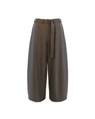 ANONYME PANTALONI IN VISCOSA STRIPE